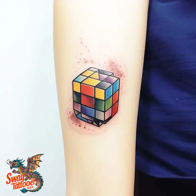 50 Rubik's Cube Tattoo Design Ideas: Ink for Puzzle Enthusiasts 6 rubiks cube tattoo