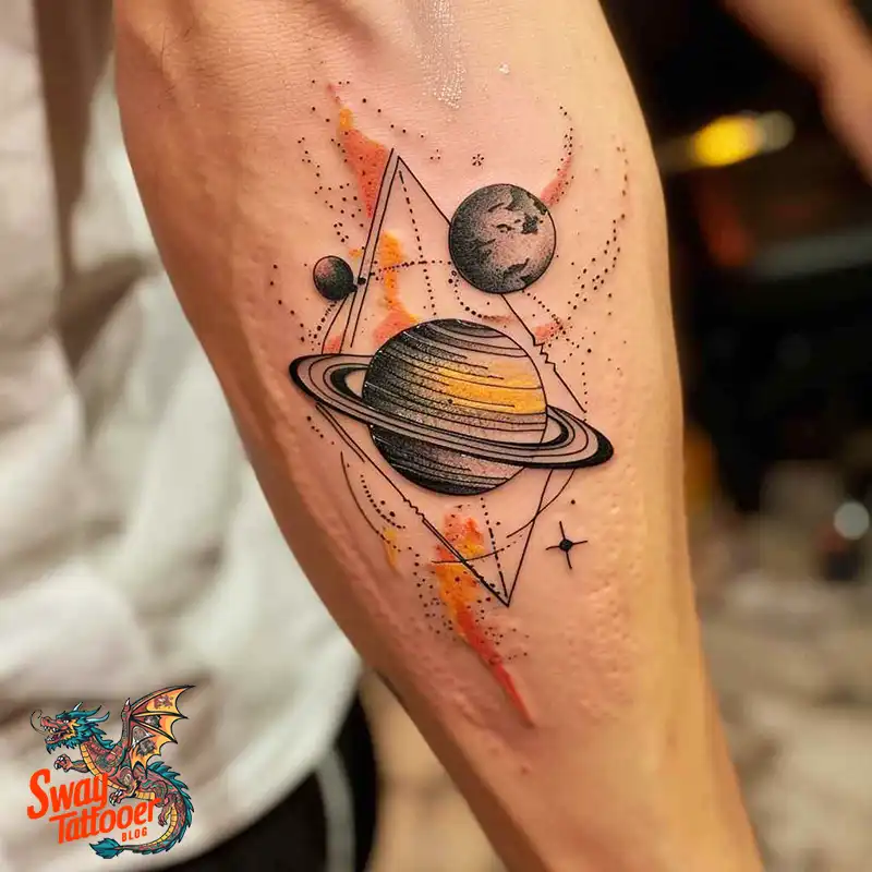 100 Saturn Tattoo Ideas: Out of The World Cosmic Designs 94 saturn tattoo