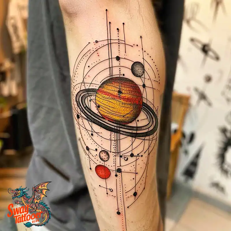 100 Saturn Tattoo Ideas: Out of The World Cosmic Designs 93 saturn tattoo