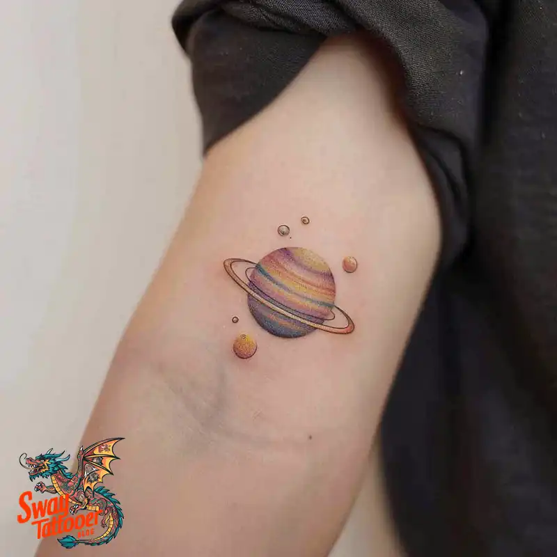 100 Saturn Tattoo Ideas: Out of The World Cosmic Designs 86 saturn tattoo