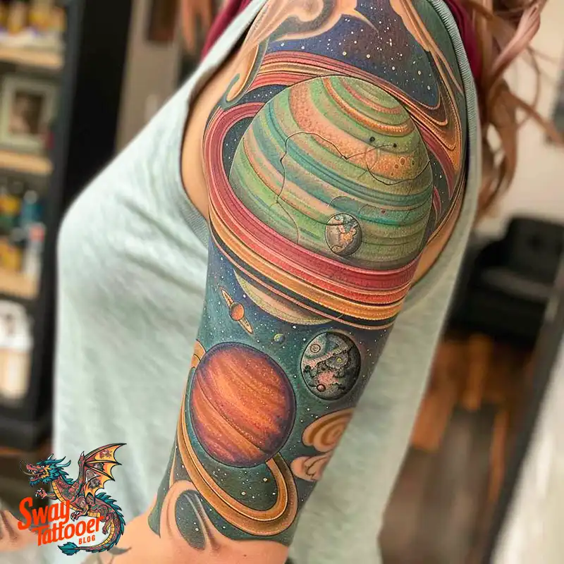 100 Saturn Tattoo Ideas: Out of The World Cosmic Designs 7 saturn tattoo