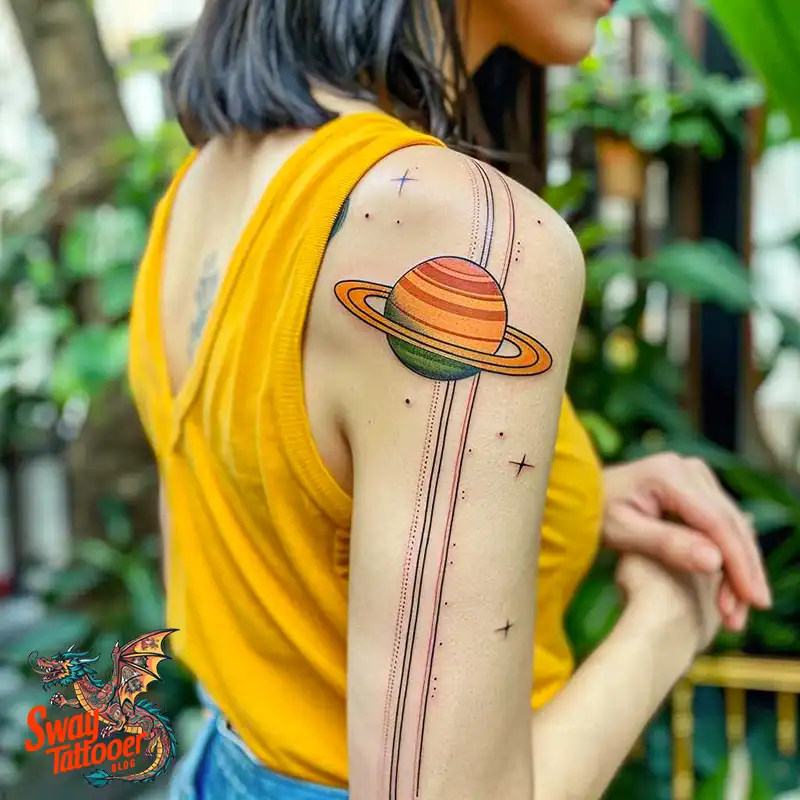 100 Saturn Tattoo Ideas: Out of The World Cosmic Designs 4 saturn tattoo