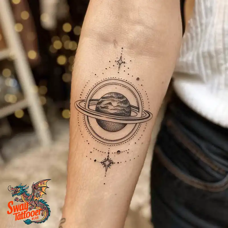 100 Saturn Tattoo Ideas: Out of The World Cosmic Designs 74 saturn tattoo