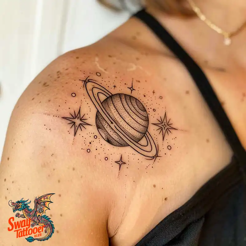 100 Saturn Tattoo Ideas: Out of The World Cosmic Designs 69 saturn tattoo