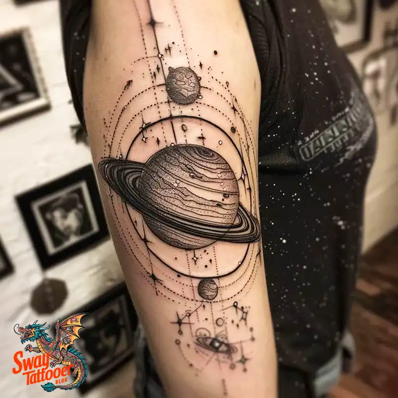 100 Saturn Tattoo Ideas: Out of The World Cosmic Designs 65 saturn tattoo