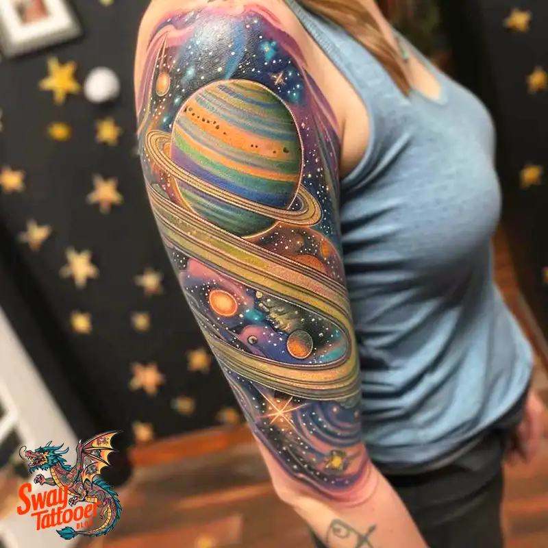 100 Saturn Tattoo Ideas: Out of The World Cosmic Designs 64 saturn tattoo