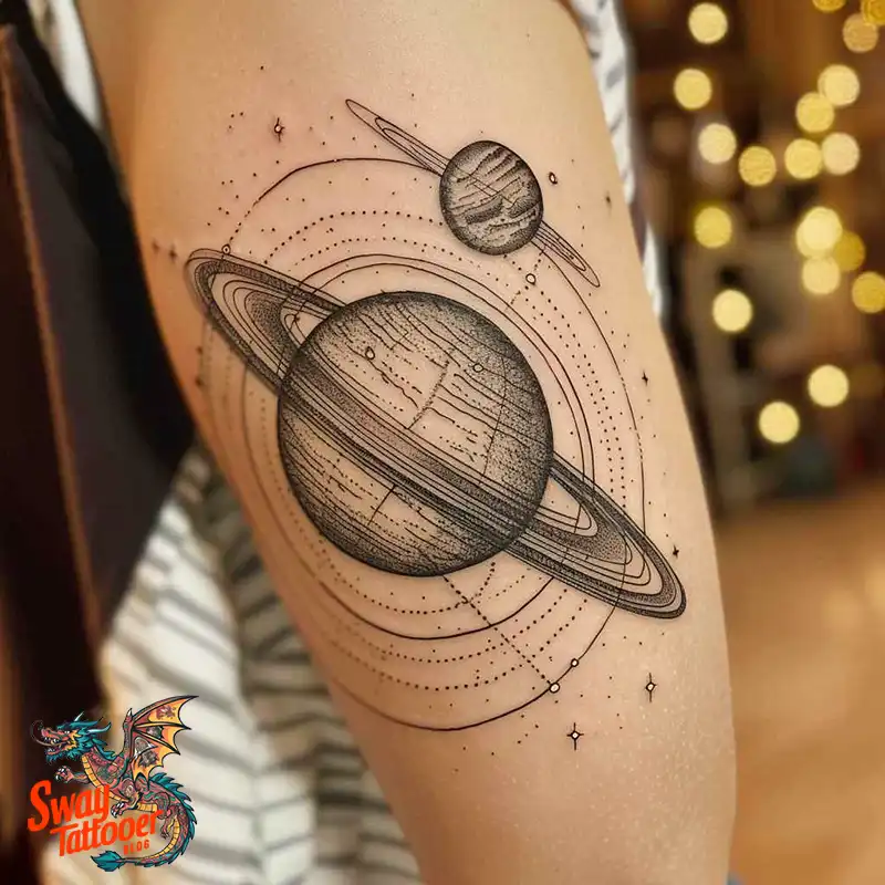 100 Saturn Tattoo Ideas: Out of The World Cosmic Designs 63 saturn tattoo
