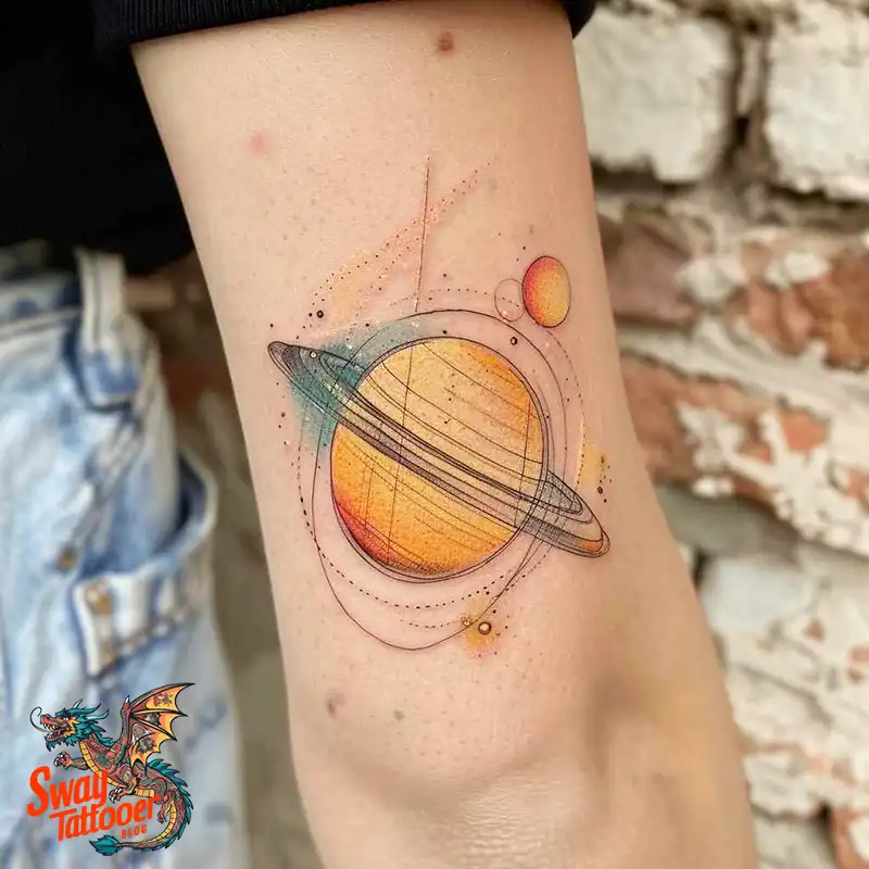 100 Saturn Tattoo Ideas: Out of The World Cosmic Designs 59 saturn tattoo