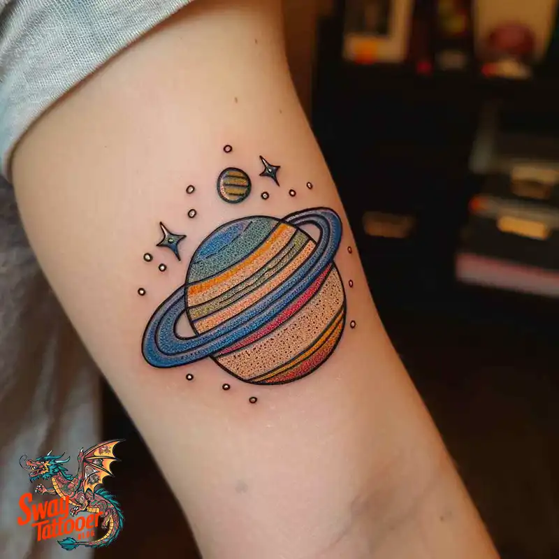 100 Saturn Tattoo Ideas: Out of The World Cosmic Designs 58 saturn tattoo