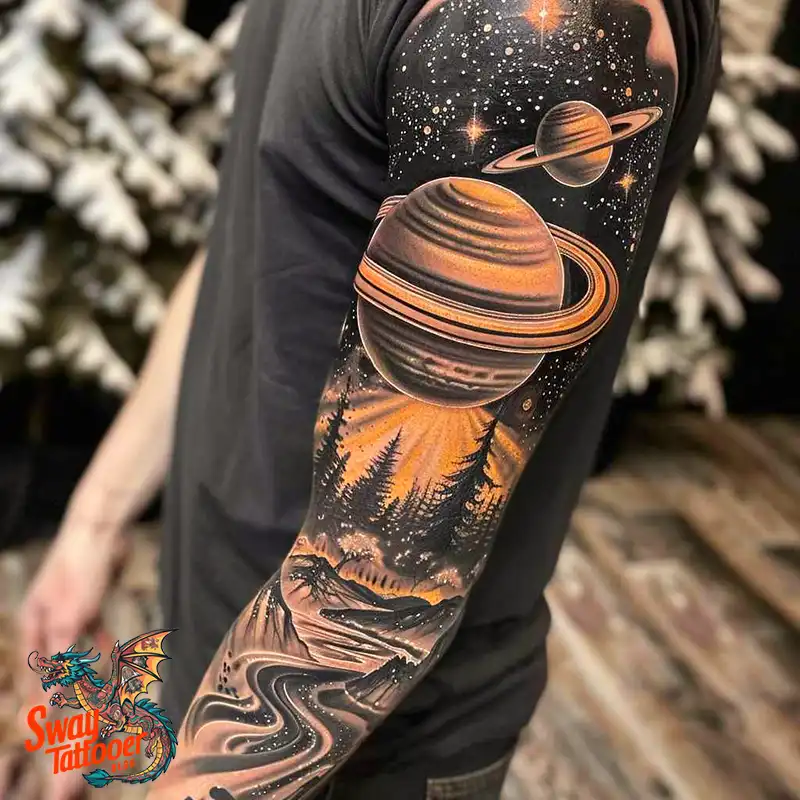 100 Saturn Tattoo Ideas: Out of The World Cosmic Designs 54 saturn tattoo