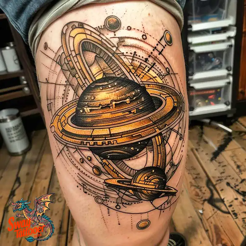 100 Saturn Tattoo Ideas: Out of The World Cosmic Designs 52 saturn tattoo
