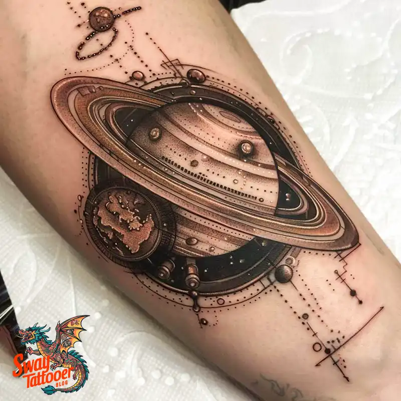 100 Saturn Tattoo Ideas: Out of The World Cosmic Designs 49 saturn tattoo