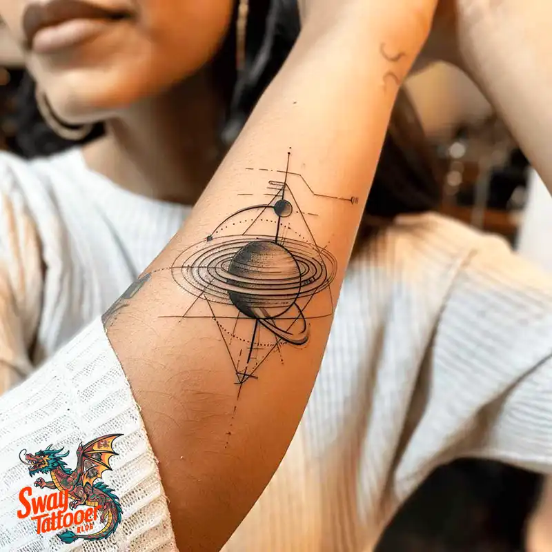 100 Saturn Tattoo Ideas: Out of The World Cosmic Designs 47 saturn tattoo