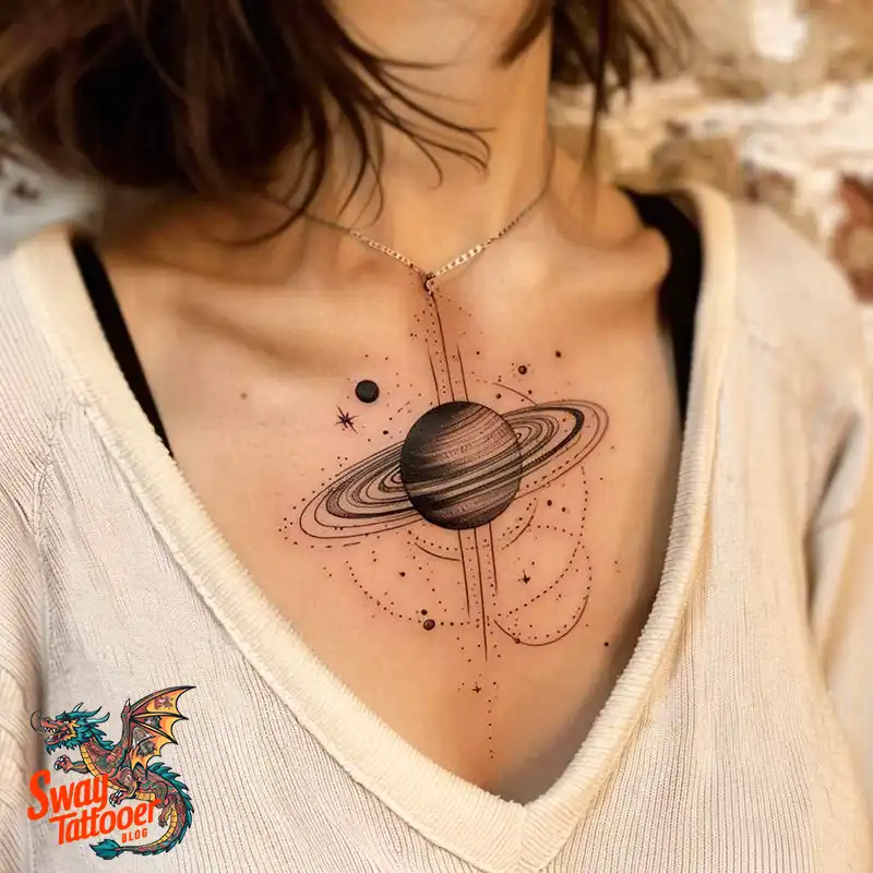 100 Saturn Tattoo Ideas: Out of The World Cosmic Designs 44 saturn tattoo