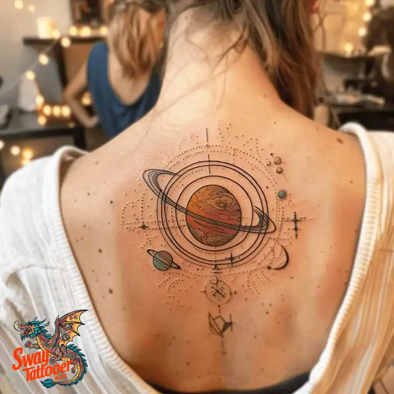 100 Saturn Tattoo Ideas: Out of The World Cosmic Designs 41 saturn tattoo