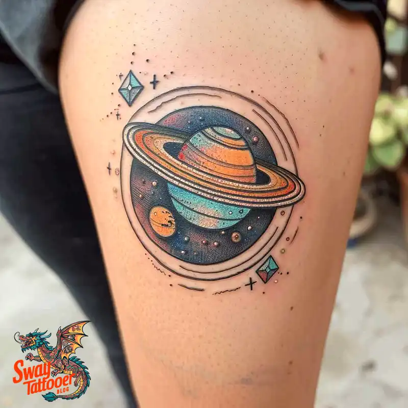 100 Saturn Tattoo Ideas: Out of The World Cosmic Designs 89 saturn tattoo