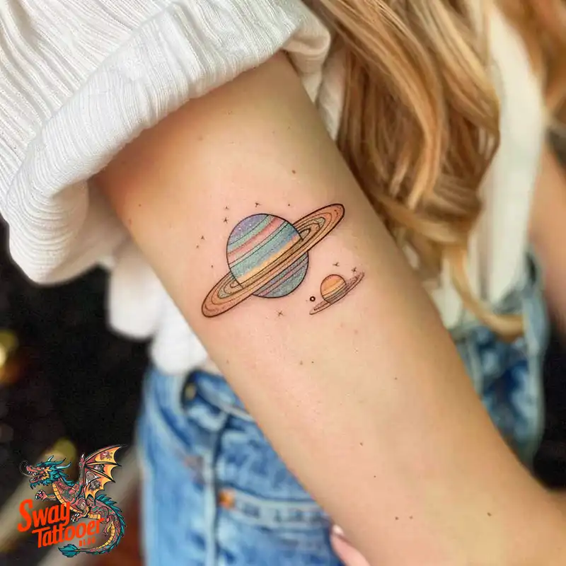 100 Saturn Tattoo Ideas: Out of The World Cosmic Designs 32 saturn tattoo
