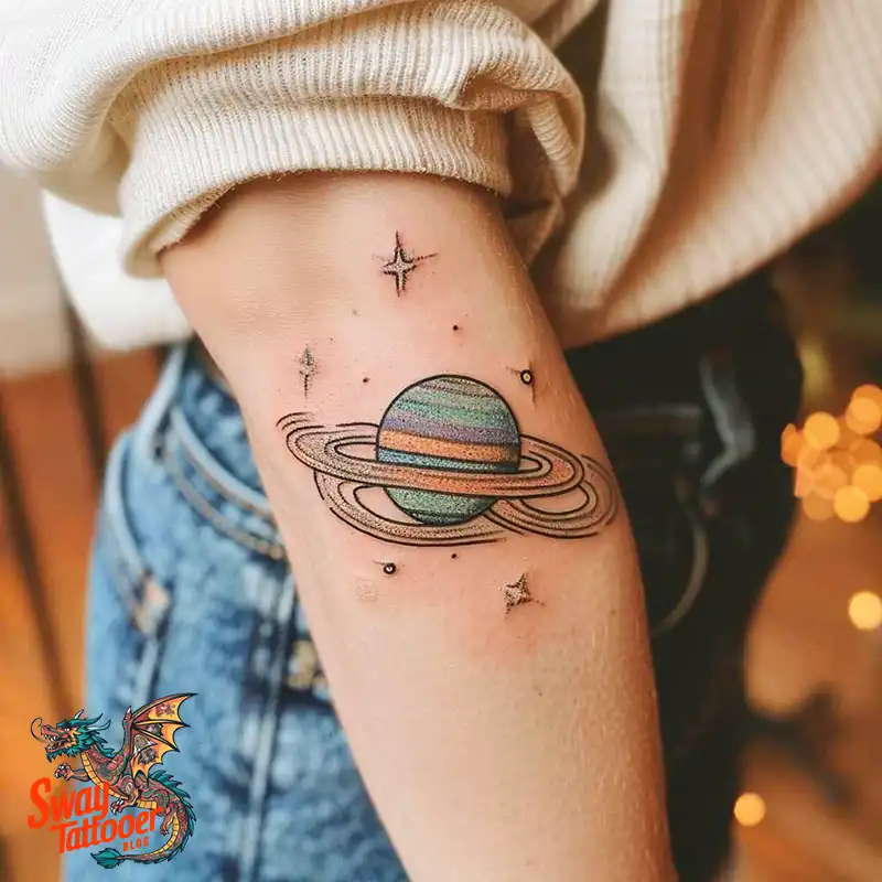 100 Saturn Tattoo Ideas: Out of The World Cosmic Designs 33 saturn tattoo