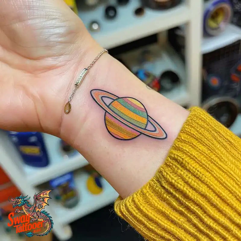 100 Saturn Tattoo Ideas: Out of The World Cosmic Designs 30 saturn tattoo