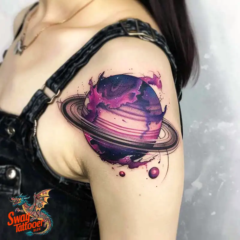 100 Saturn Tattoo Ideas: Out of The World Cosmic Designs 12 saturn tattoo