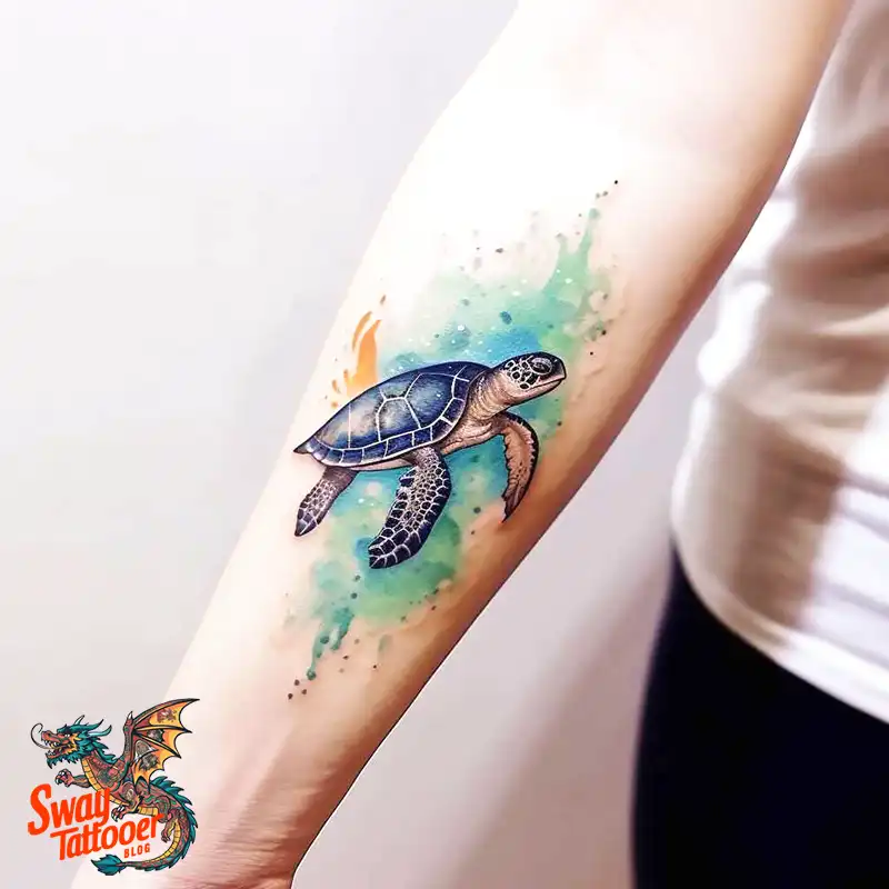 50 Sea Turtle Tattoo Design Ideas: Vibrant Marine Art 29 sea turtle tattoo