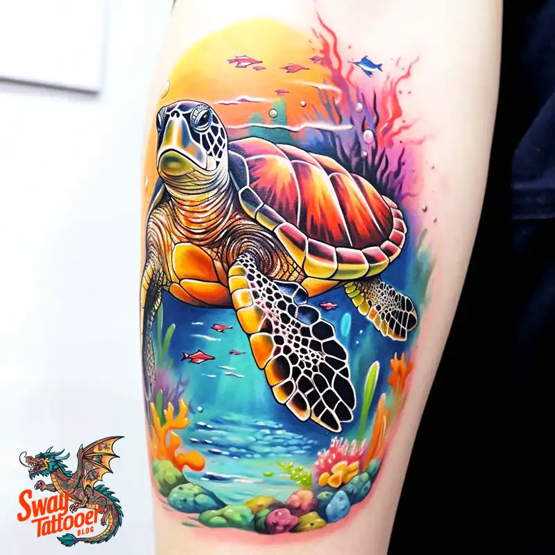 50 Sea Turtle Tattoo Design Ideas: Vibrant Marine Art 20 sea turtle tattoo