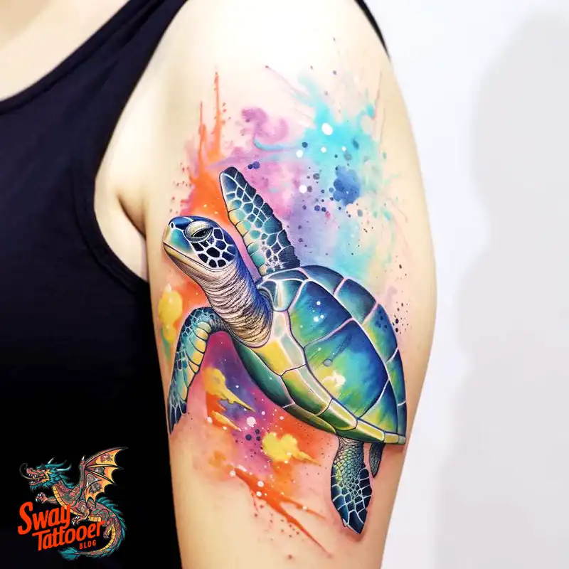 50 Sea Turtle Tattoo Design Ideas: Vibrant Marine Art 21 sea turtle tattoo