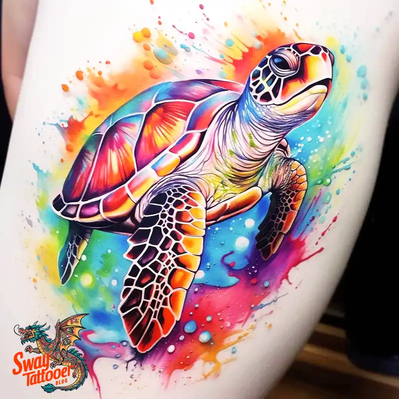 50 Sea Turtle Tattoo Design Ideas: Vibrant Marine Art 16 sea turtle tattoo