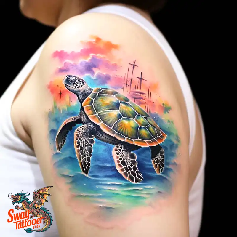 50 Sea Turtle Tattoo Design Ideas: Vibrant Marine Art 15 sea turtle tattoo