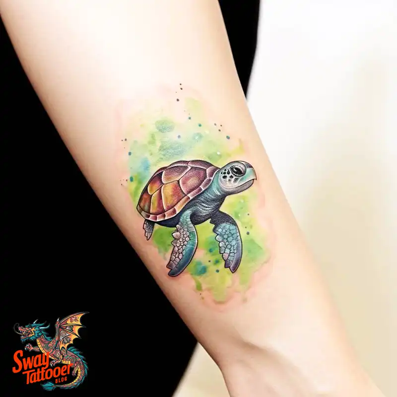 50 Sea Turtle Tattoo Design Ideas: Vibrant Marine Art 2 sea turtle tattoo