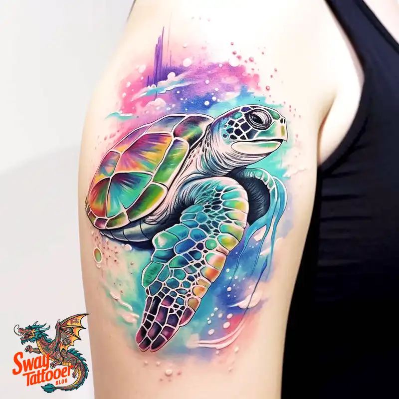 50 Sea Turtle Tattoo Design Ideas: Vibrant Marine Art 43 sea turtle tattoo