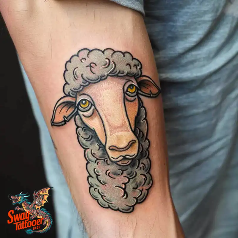 150 Sheep Tattoo Design Ideas: Woolly Wonders Ink Art 145 sheep tattoo