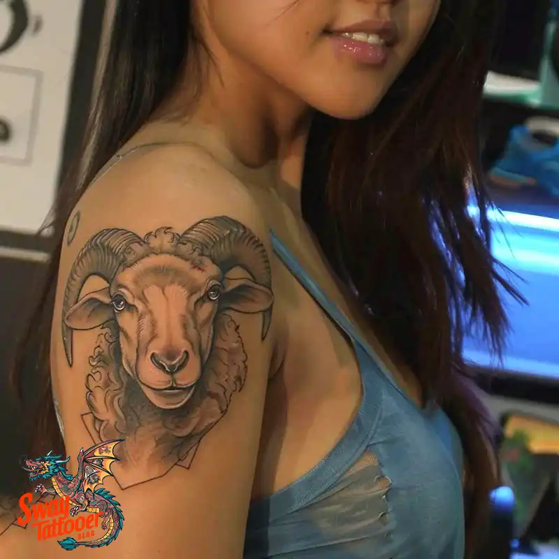 150 Sheep Tattoo Design Ideas: Woolly Wonders Ink Art 45 sheep tattoo