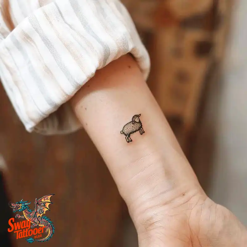 150 Sheep Tattoo Design Ideas: Woolly Wonders Ink Art 31 sheep tattoo