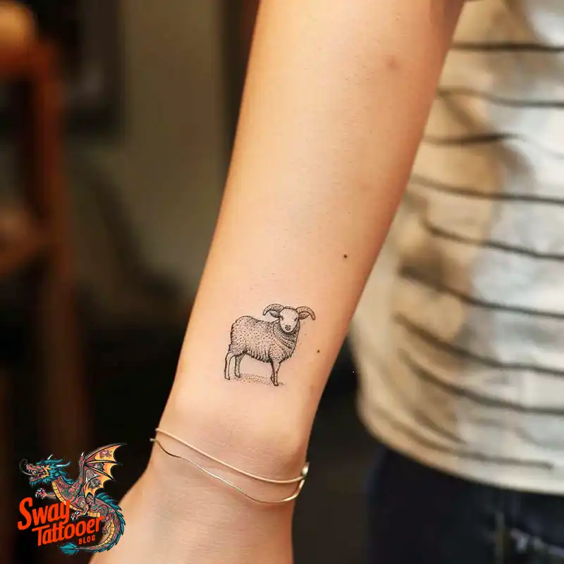 150 Sheep Tattoo Design Ideas: Woolly Wonders Ink Art 30 sheep tattoo