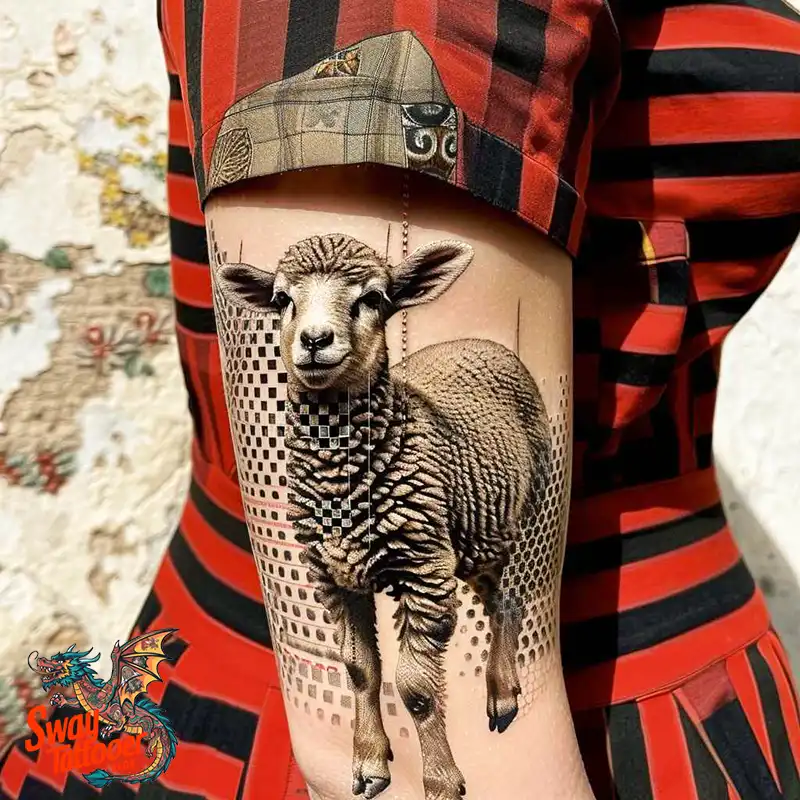 150 Sheep Tattoo Design Ideas: Woolly Wonders Ink Art 27 sheep tattoo