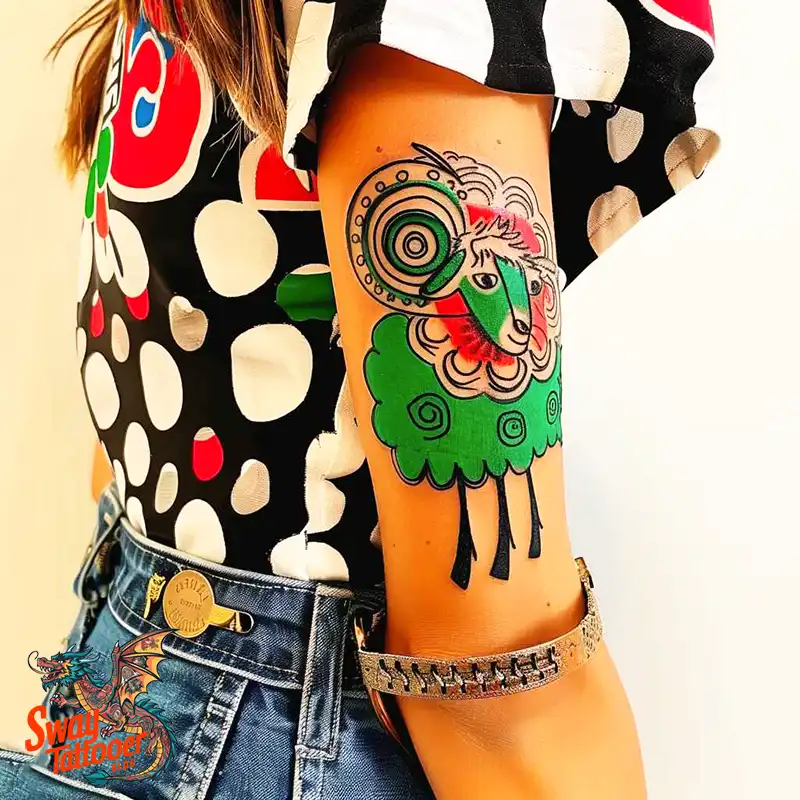 150 Sheep Tattoo Design Ideas: Woolly Wonders Ink Art 24 sheep tattoo