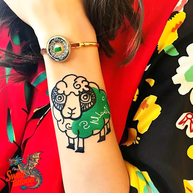 150 Sheep Tattoo Design Ideas: Woolly Wonders Ink Art 22 sheep tattoo