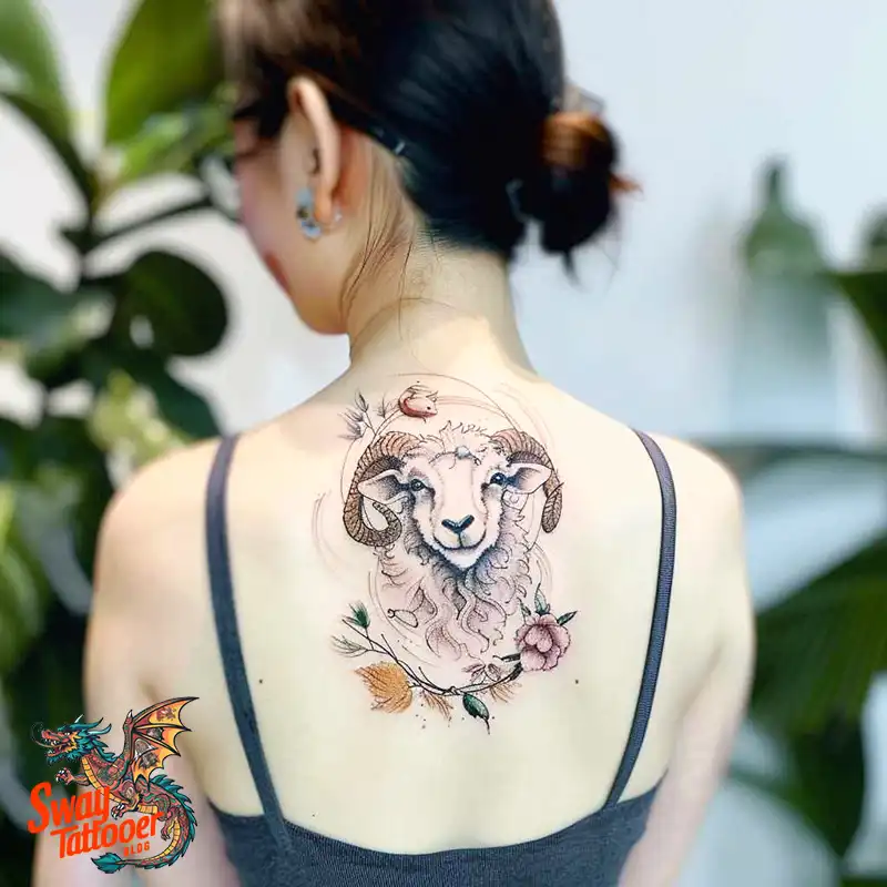 150 Sheep Tattoo Design Ideas: Woolly Wonders Ink Art 19 sheep tattoo