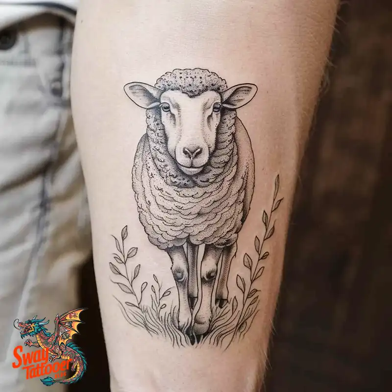 150 Sheep Tattoo Design Ideas: Woolly Wonders Ink Art 133 sheep tattoo