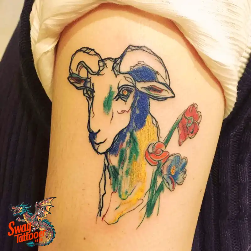 150 Sheep Tattoo Design Ideas: Woolly Wonders Ink Art 14 sheep tattoo