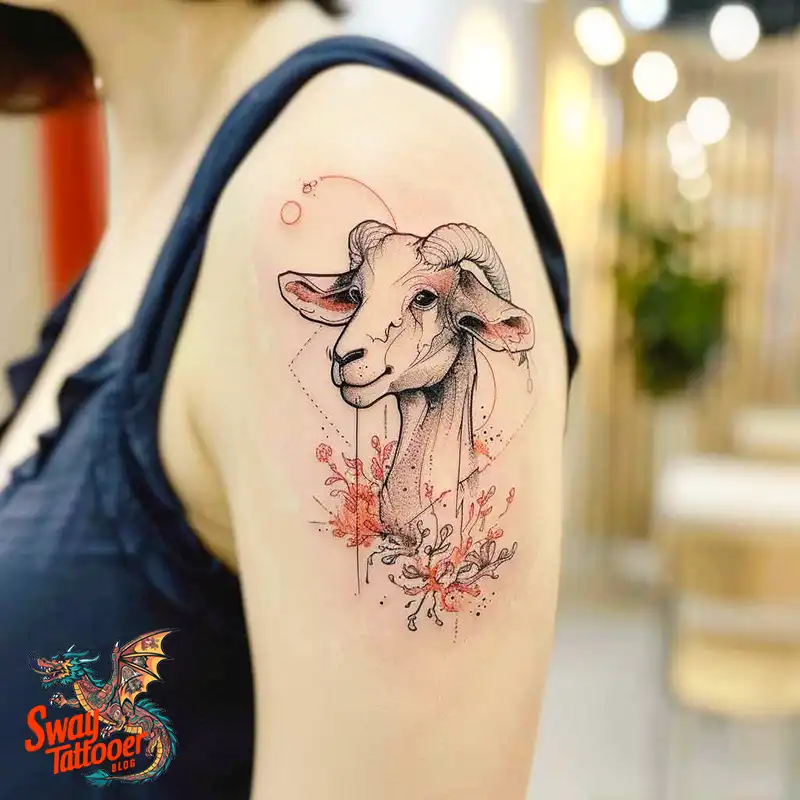 150 Sheep Tattoo Design Ideas: Woolly Wonders Ink Art 8 sheep tattoo