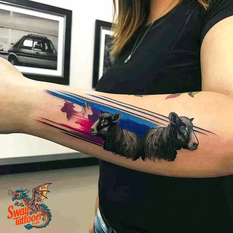 150 Sheep Tattoo Design Ideas: Woolly Wonders Ink Art 7 sheep tattoo