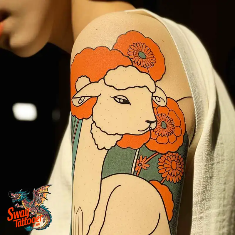 150 Sheep Tattoo Design Ideas: Woolly Wonders Ink Art 4 sheep tattoo
