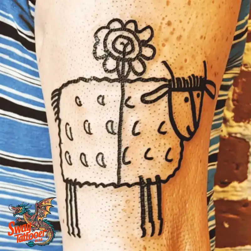 150 Sheep Tattoo Design Ideas: Woolly Wonders Ink Art 2 sheep tattoo