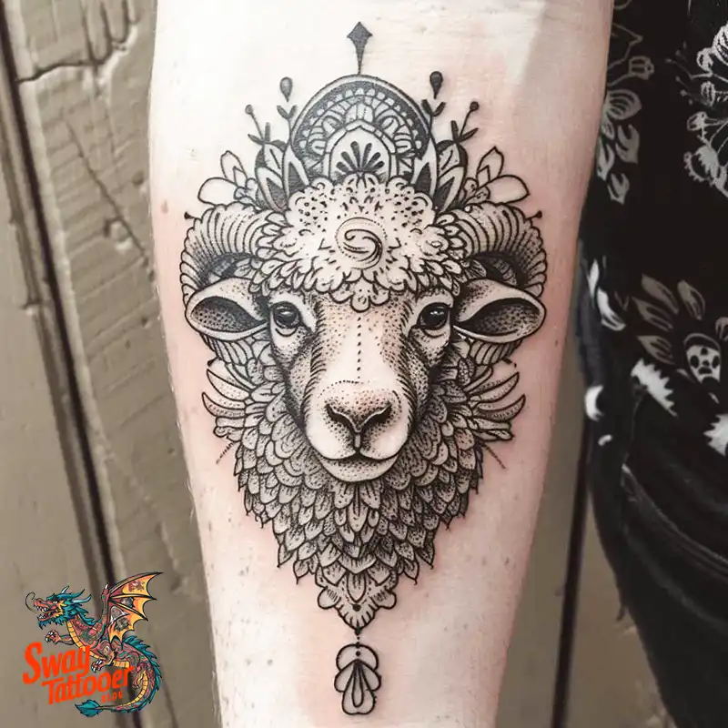 150 Sheep Tattoo Design Ideas: Woolly Wonders Ink Art 130 sheep tattoo