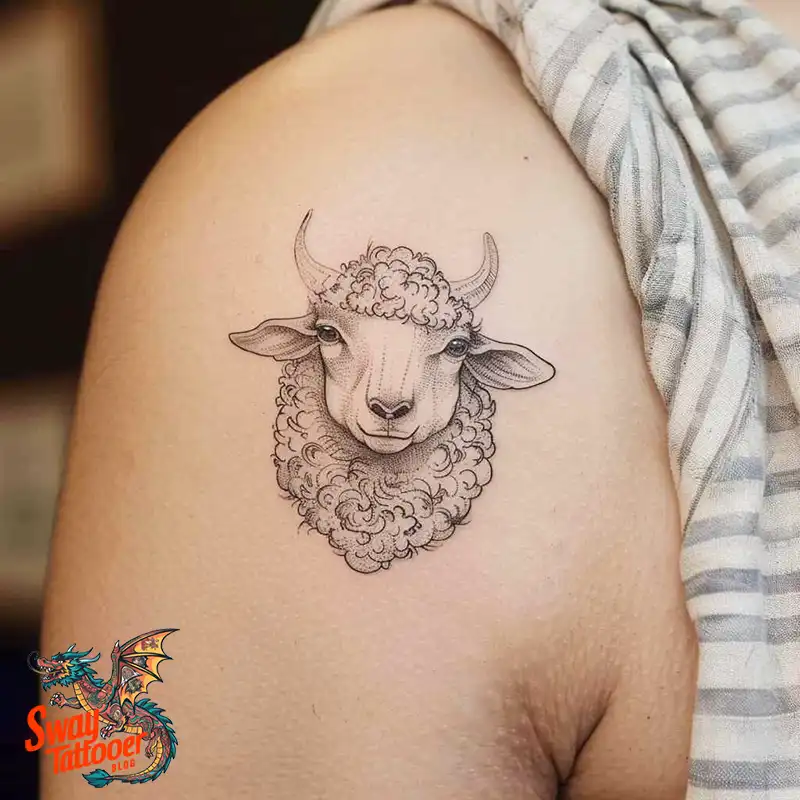 150 Sheep Tattoo Design Ideas: Woolly Wonders Ink Art 127 sheep tattoo