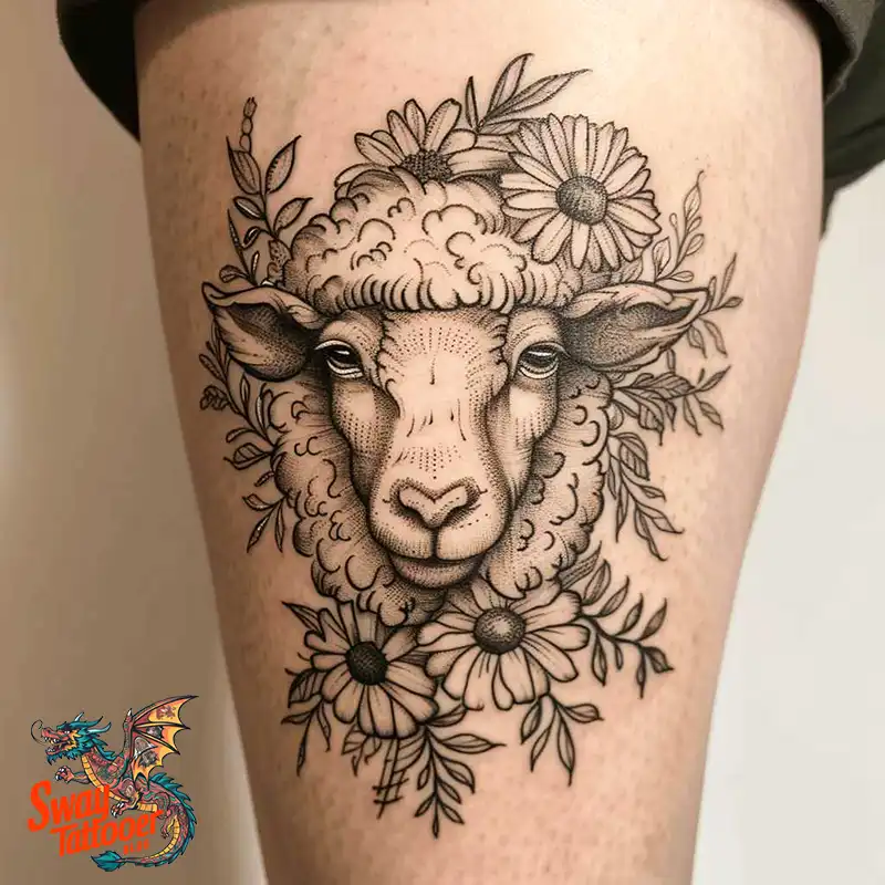 150 Sheep Tattoo Design Ideas: Woolly Wonders Ink Art 120 sheep tattoo