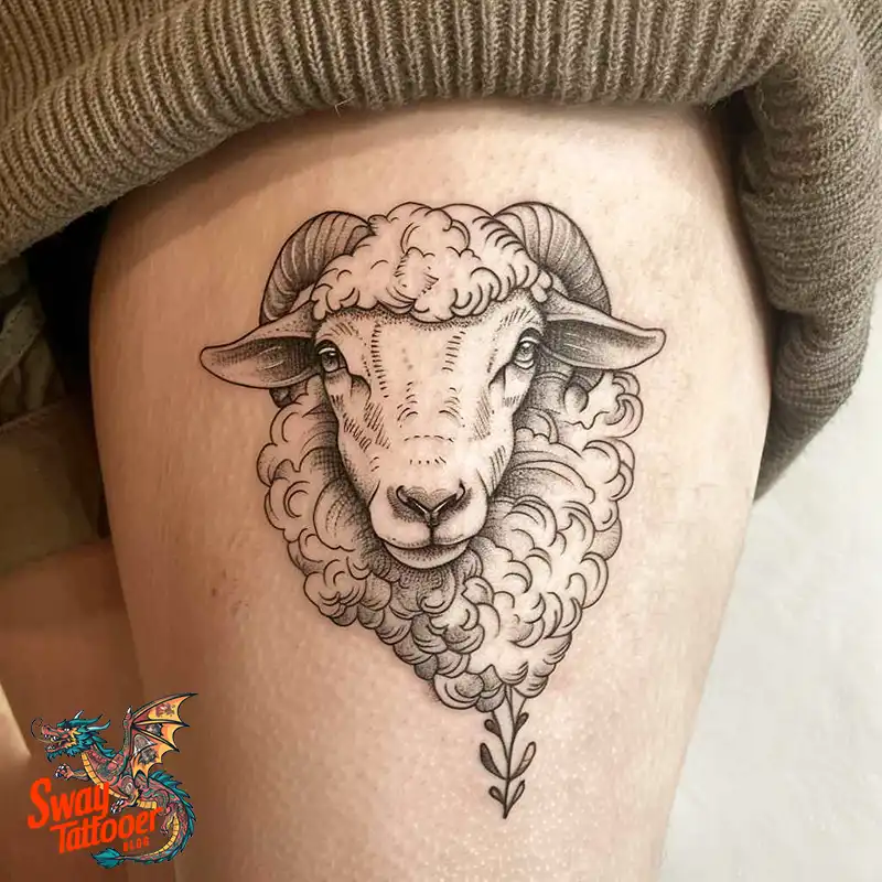 150 Sheep Tattoo Design Ideas: Woolly Wonders Ink Art 119 sheep tattoo
