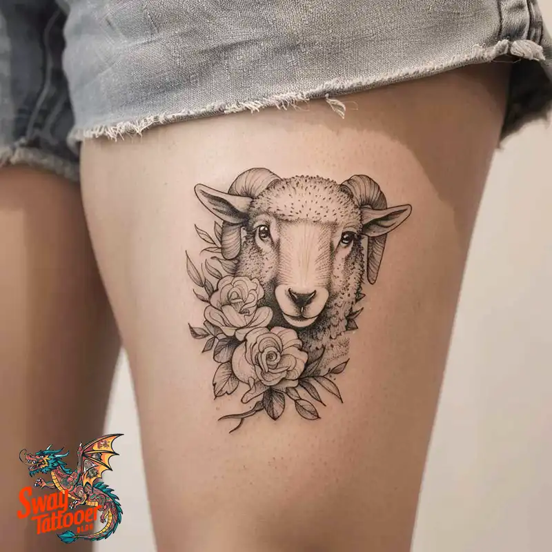 150 Sheep Tattoo Design Ideas: Woolly Wonders Ink Art 118 sheep tattoo